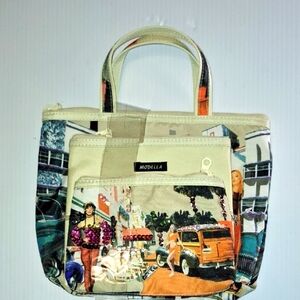 ❤️❤️RARE VINTAGE❤️❤️ MODELLA 3 Piece Tote & Accessories in South Beach Motif